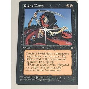 MTG Touch of Death Ice Age 1995 Black Sorcery Old Border Vintage Magic Card